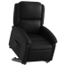 Sillón reclinable elevable eléctrico de cuero sintético negro