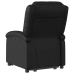 Sillón reclinable elevable eléctrico de cuero sintético negro