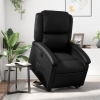 Sillón reclinable elevable eléctrico de cuero sintético negro