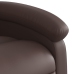 Sillón reclinable elevable eléctrico de cuero sintético marrón