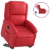 Sillón elevable eléctrico cuero artificial rojo