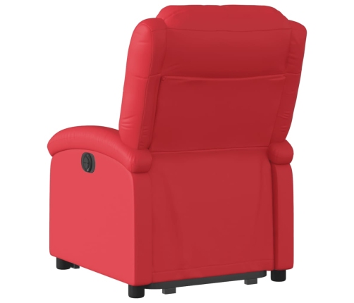 Sillón elevable eléctrico cuero artificial rojo