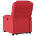 Sillón elevable eléctrico cuero artificial rojo