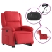 Sillón elevable eléctrico cuero artificial rojo