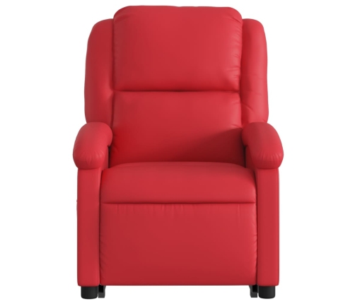 Sillón elevable eléctrico cuero artificial rojo