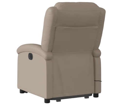 Sillón reclinable de masaje eléctrico cuero sintético capuchino