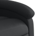 Sillón reclinable eléctrico de cuero auténtico negro