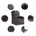 Sillón reclinable eléctrico de cuero auténtico marrón oscuro