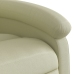 Sillón reclinable eléctrico de cuero auténtico blanco crema