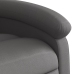 Sillón reclinable de masaje eléctrico cuero auténtico gris