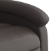 Sillón reclinable elevable cuero auténtico marrón oscuro