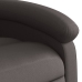 Sillón reclinable masaje elevable cuero auténtico marrón oscuro