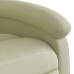 Sillón reclinable de masaje elevable cuero auténtico crema