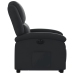 Sillón reclinable eléctrico elevable cuero auténtico negro