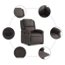 Sillón reclinable eléctrico pie cuero auténtico marrón oscuro