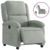 Sillón reclinable eléctrico de terciopelo gris claro