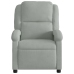 Sillón reclinable eléctrico de terciopelo gris claro