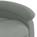 Sillón reclinable eléctrico de terciopelo gris claro