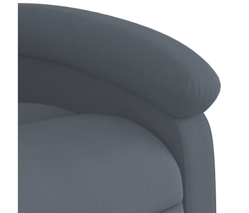 Sillón reclinable eléctrico de terciopelo gris oscuro