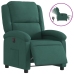 Sillón reclinable eléctrico de terciopelo verde oscuro