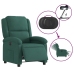 Sillón reclinable eléctrico de terciopelo verde oscuro