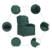 Sillón reclinable eléctrico de terciopelo verde oscuro