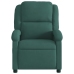 Sillón reclinable eléctrico de terciopelo verde oscuro