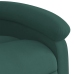 Sillón reclinable eléctrico de terciopelo verde oscuro