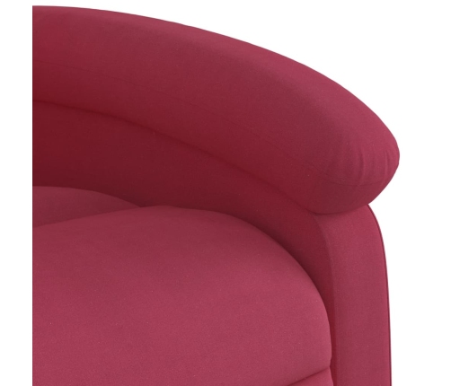 Sillón reclinable eléctrico de terciopelo rojo tinto