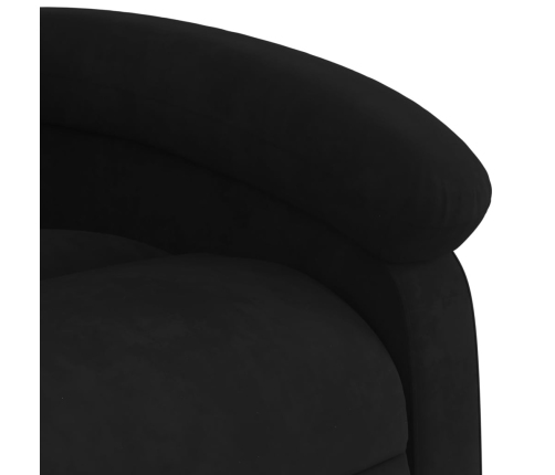 Sillón reclinable eléctrico de terciopelo negro