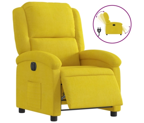 Sillón reclinable eléctrico de terciopelo amarillo