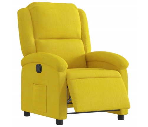 Sillón reclinable eléctrico de terciopelo amarillo