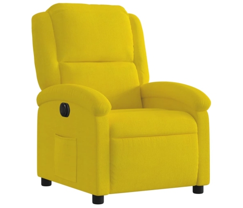 Sillón reclinable eléctrico de terciopelo amarillo