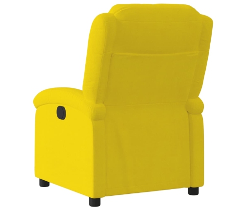 Sillón reclinable eléctrico de terciopelo amarillo