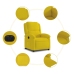 Sillón reclinable eléctrico de terciopelo amarillo