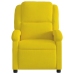 Sillón reclinable eléctrico de terciopelo amarillo