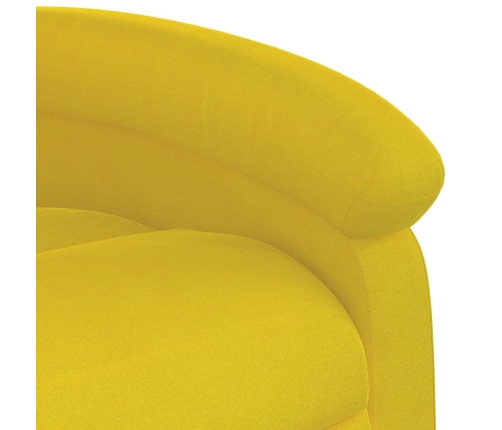 Sillón reclinable eléctrico de terciopelo amarillo