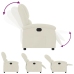 Sillón reclinable eléctrico de terciopelo blanco crema