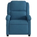 Sillón reclinable eléctrico terciopelo azul