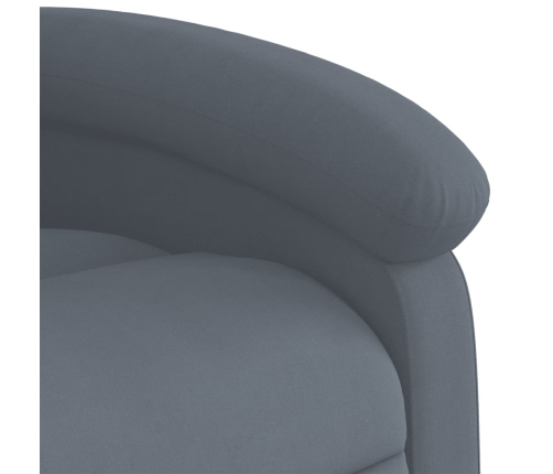 Sillón reclinable de masaje eléctrico terciopelo gris oscuro