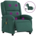 Sillón reclinable de masaje eléctrico terciopelo verde oscuro