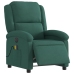 Sillón reclinable de masaje eléctrico terciopelo verde oscuro