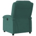 Sillón reclinable de masaje eléctrico terciopelo verde oscuro