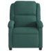 Sillón reclinable de masaje eléctrico terciopelo verde oscuro