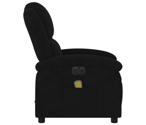 Sillón reclinable de masaje eléctrico terciopelo negro