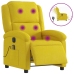 Sillón reclinable de masaje eléctrico terciopelo amarillo