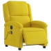 Sillón reclinable de masaje eléctrico terciopelo amarillo