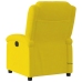 Sillón reclinable de masaje eléctrico terciopelo amarillo