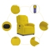 Sillón reclinable de masaje eléctrico terciopelo amarillo