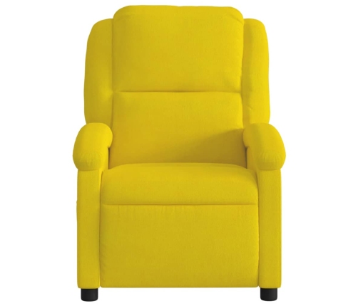 Sillón reclinable de masaje eléctrico terciopelo amarillo